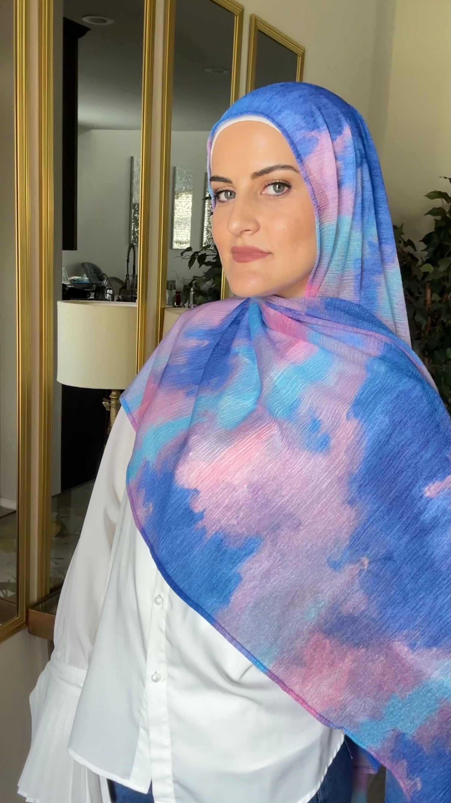 Cashmere KW Print Hijab - Galaxy C
