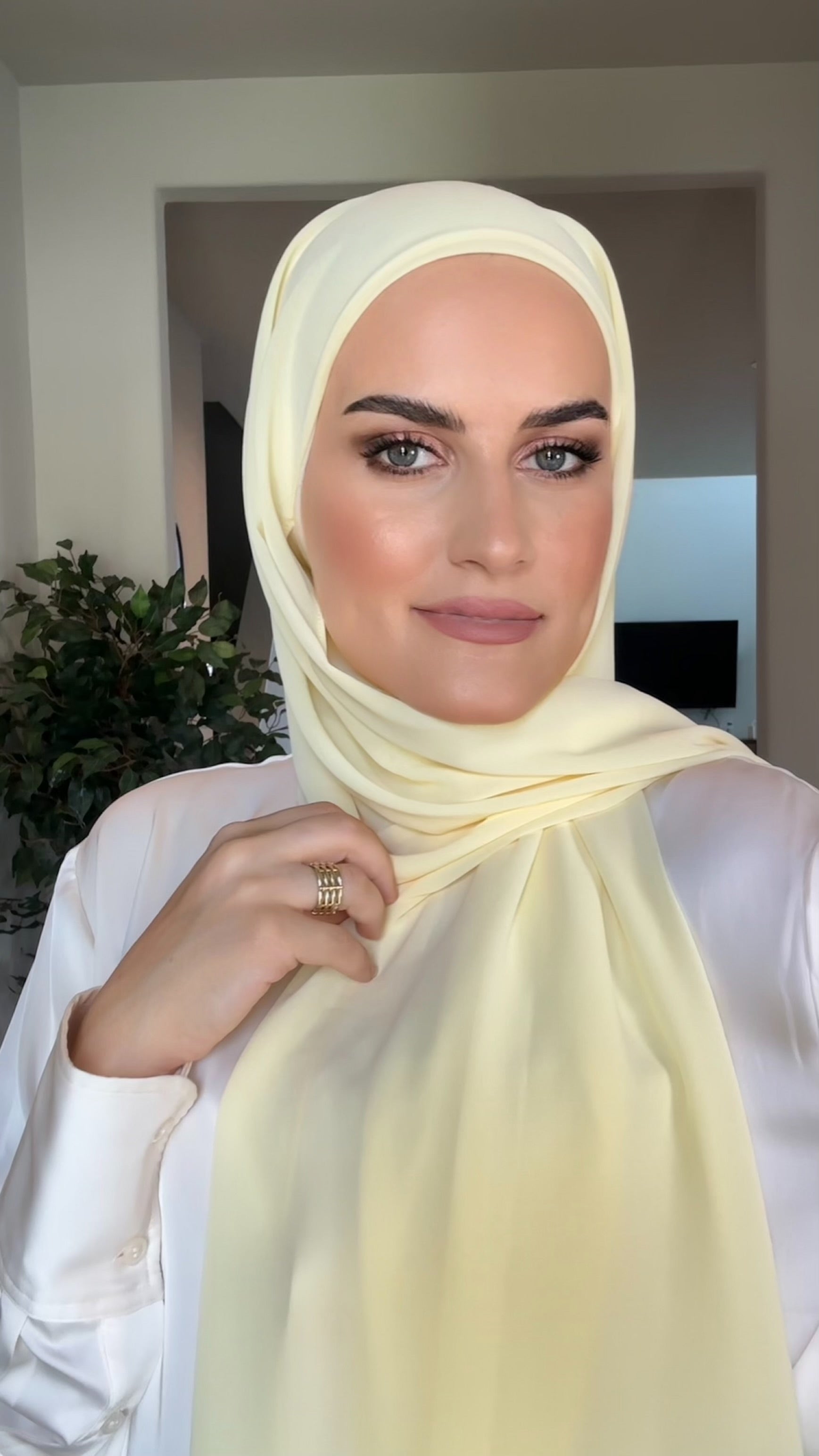 Regular Instant hijab - Lemon Yellow
