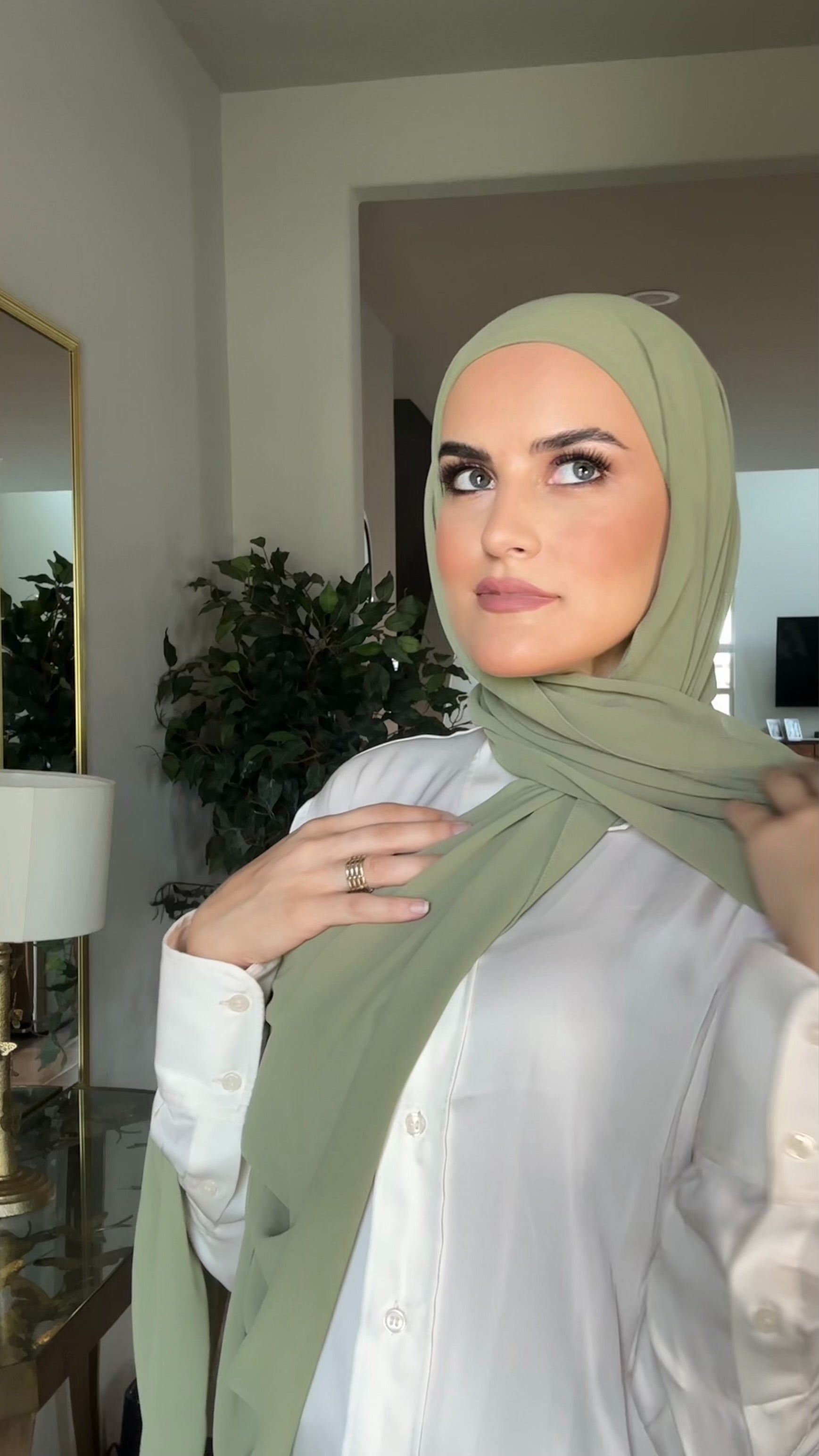 Regular Instant hijab - Olive Mist