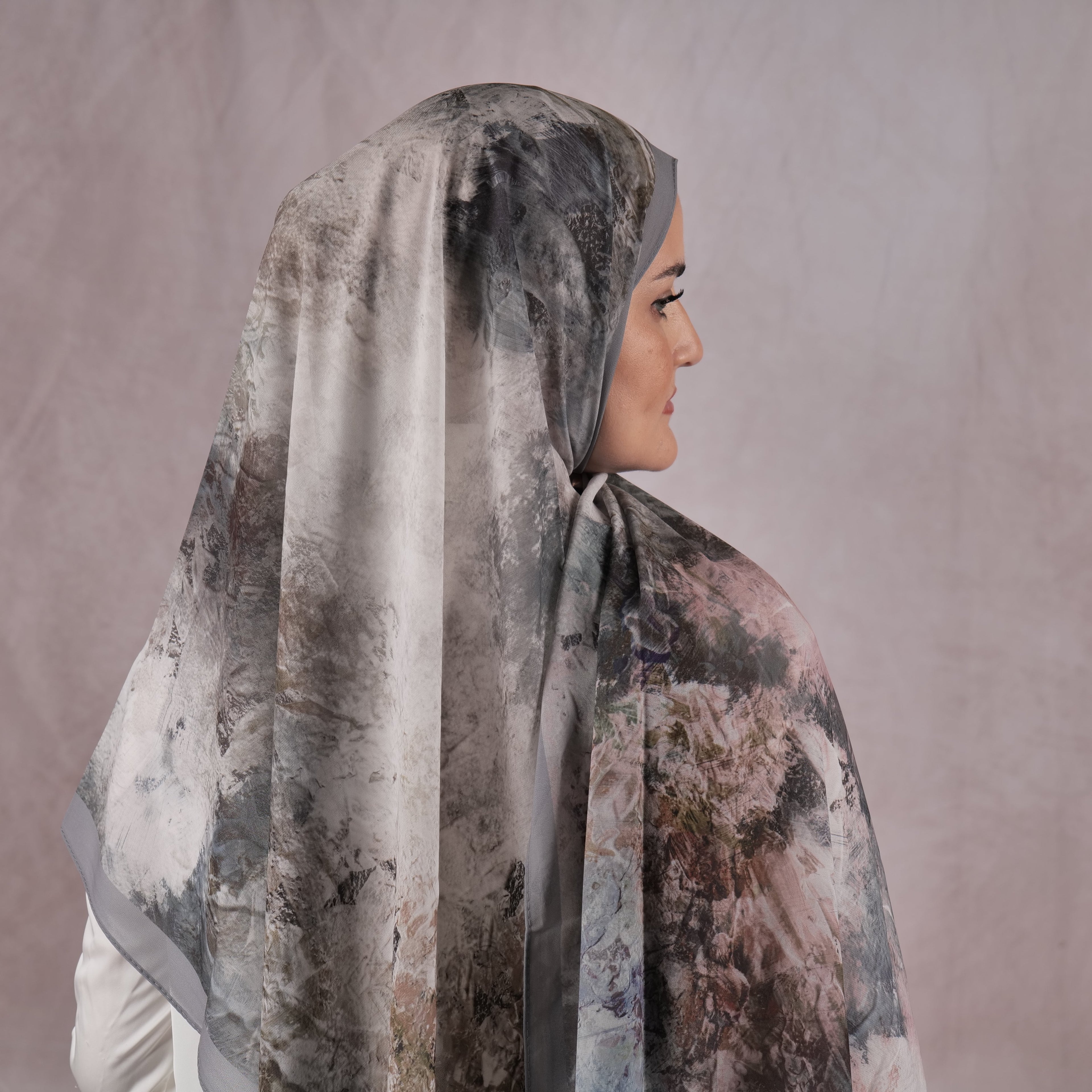 Printed Chiffon - Neptune Planet