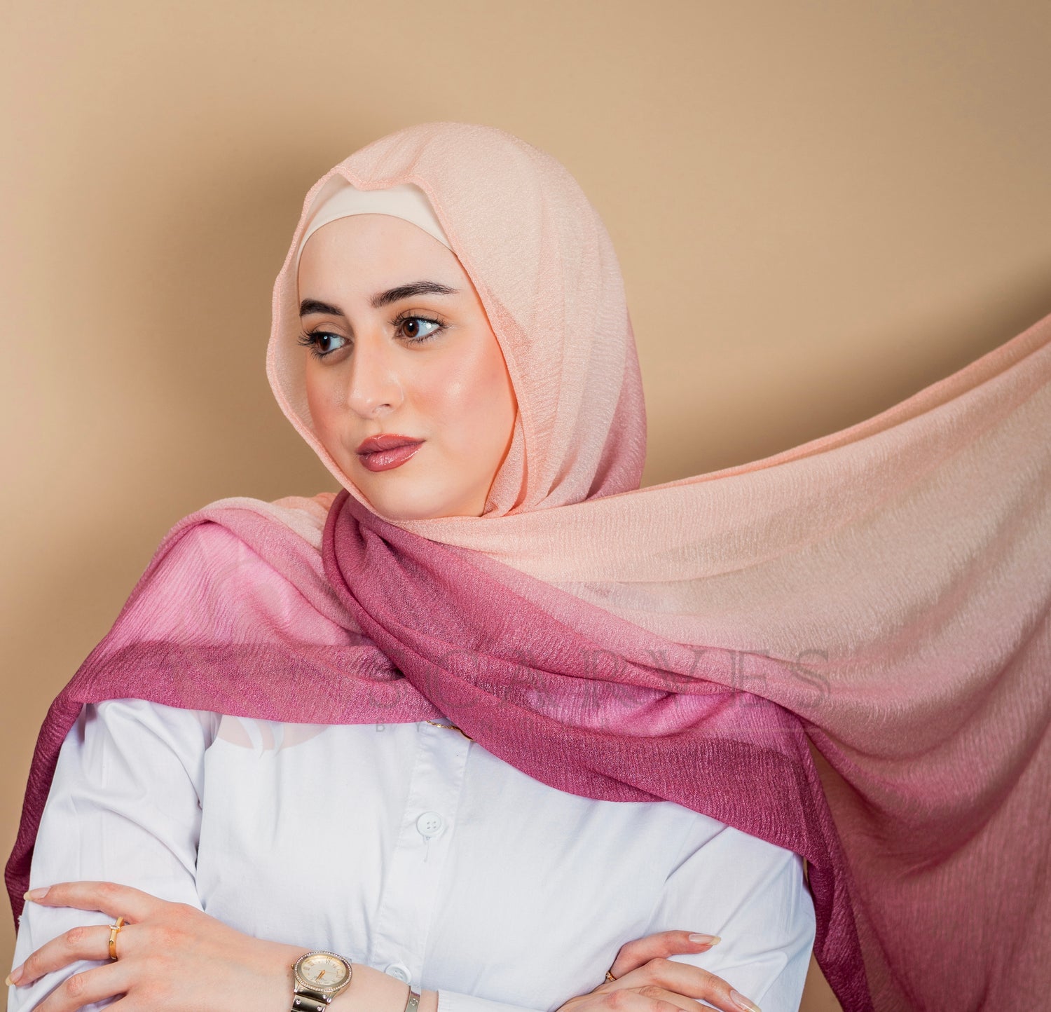Cashmere KW Ombre Hijab - Mulberry Mist