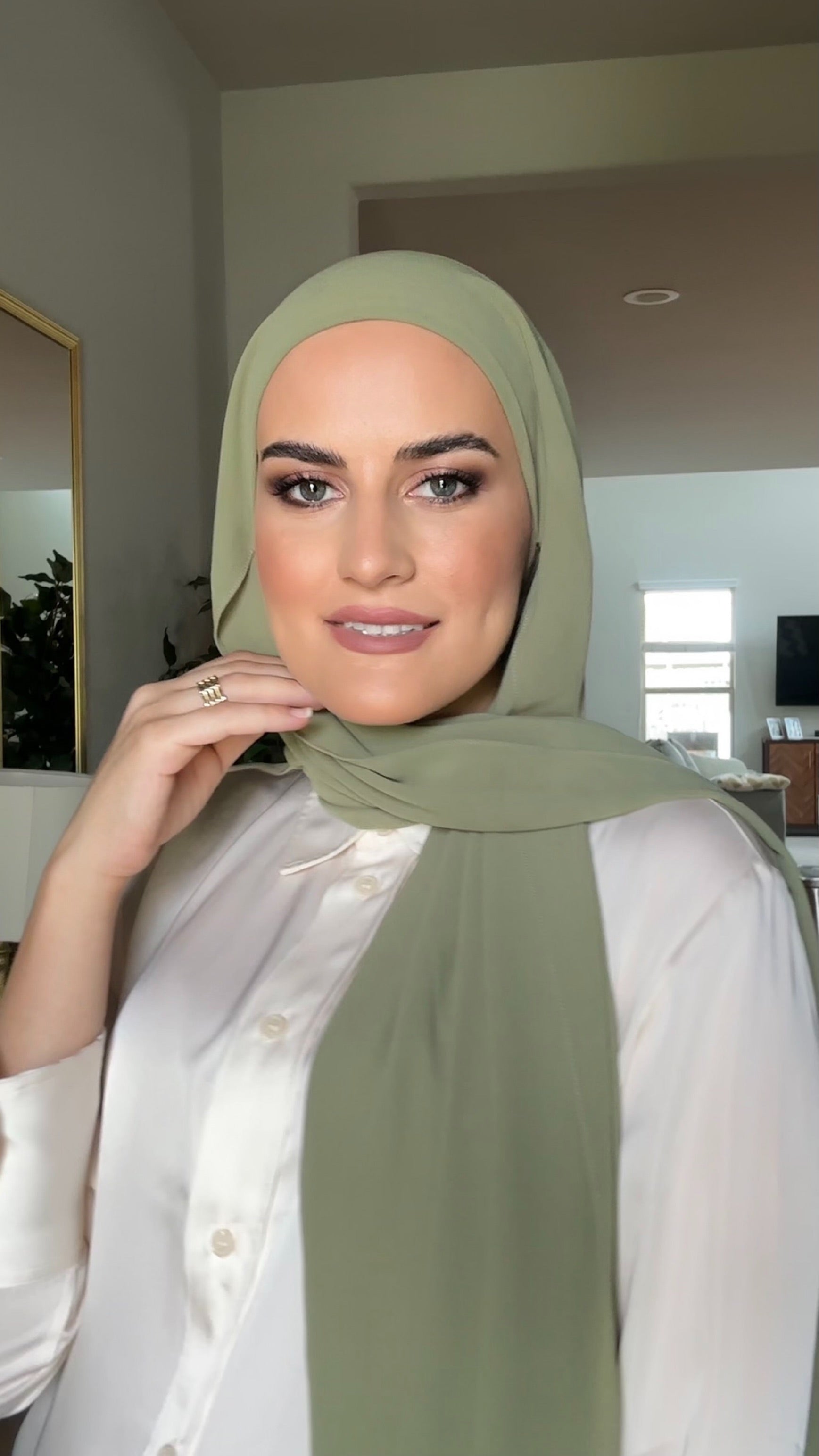 Regular Instant hijab - Olive Mist