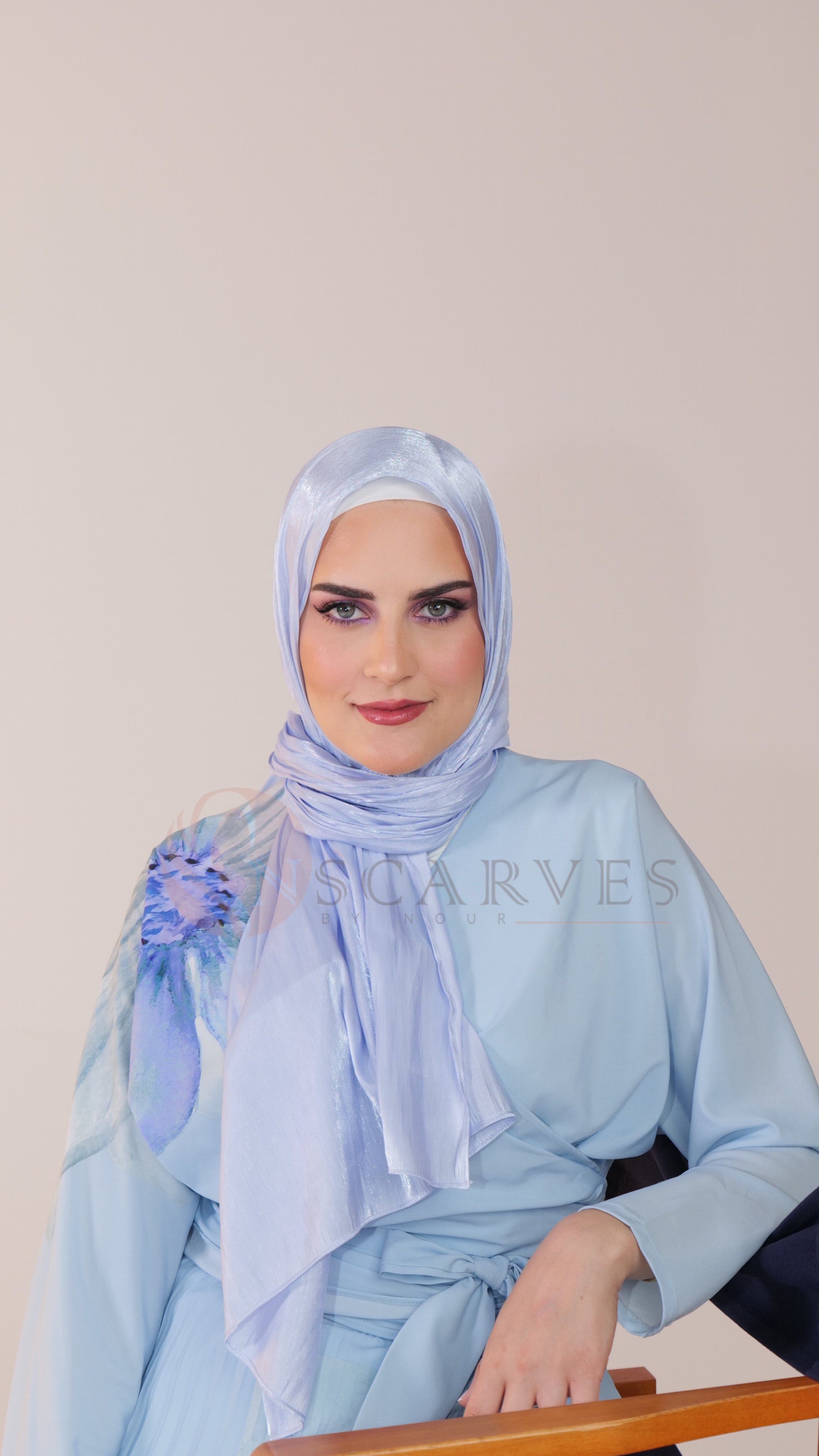 Organza Silk Hijab - Periwinkle