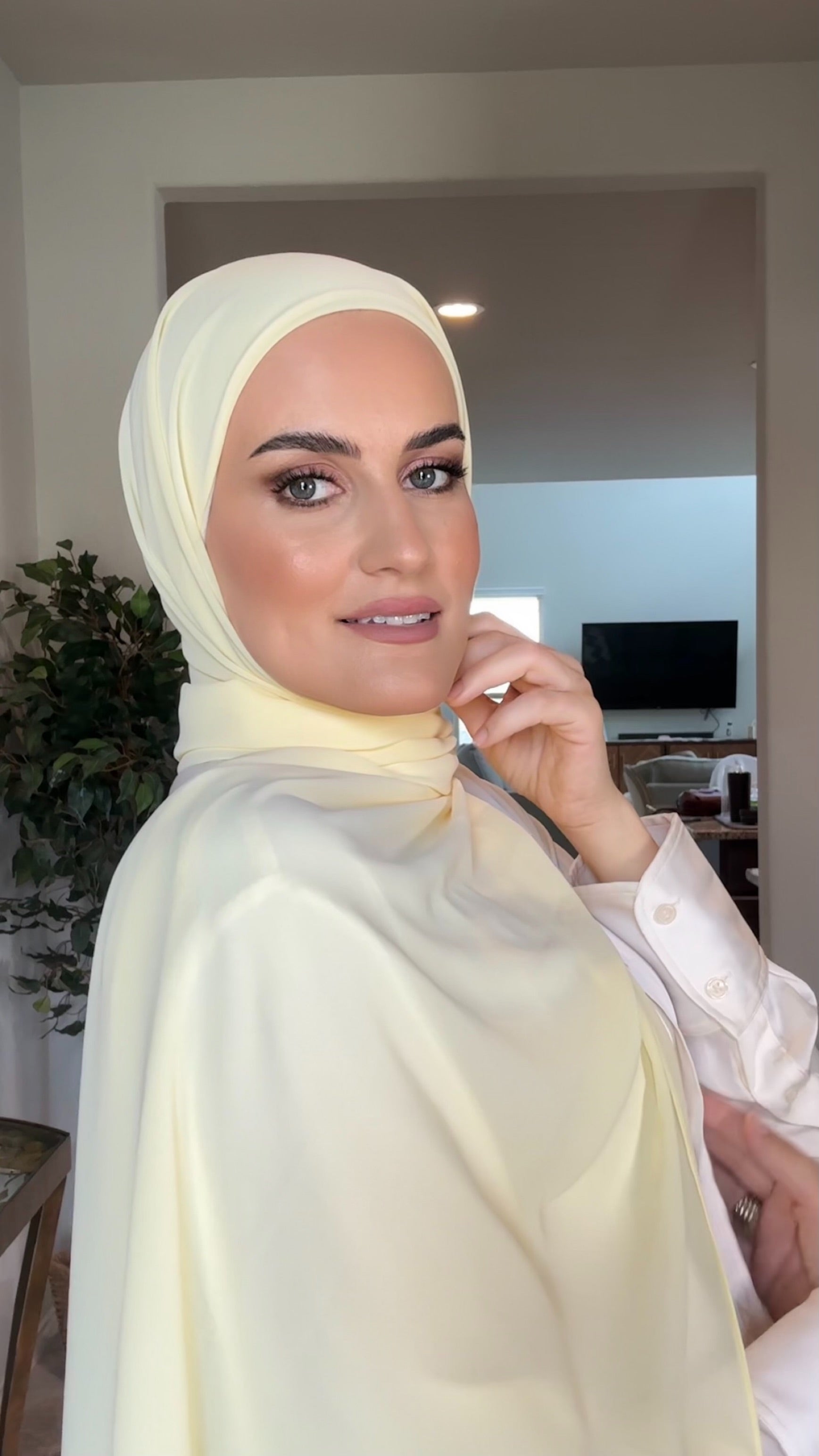 Regular Instant hijab - Lemon Yellow