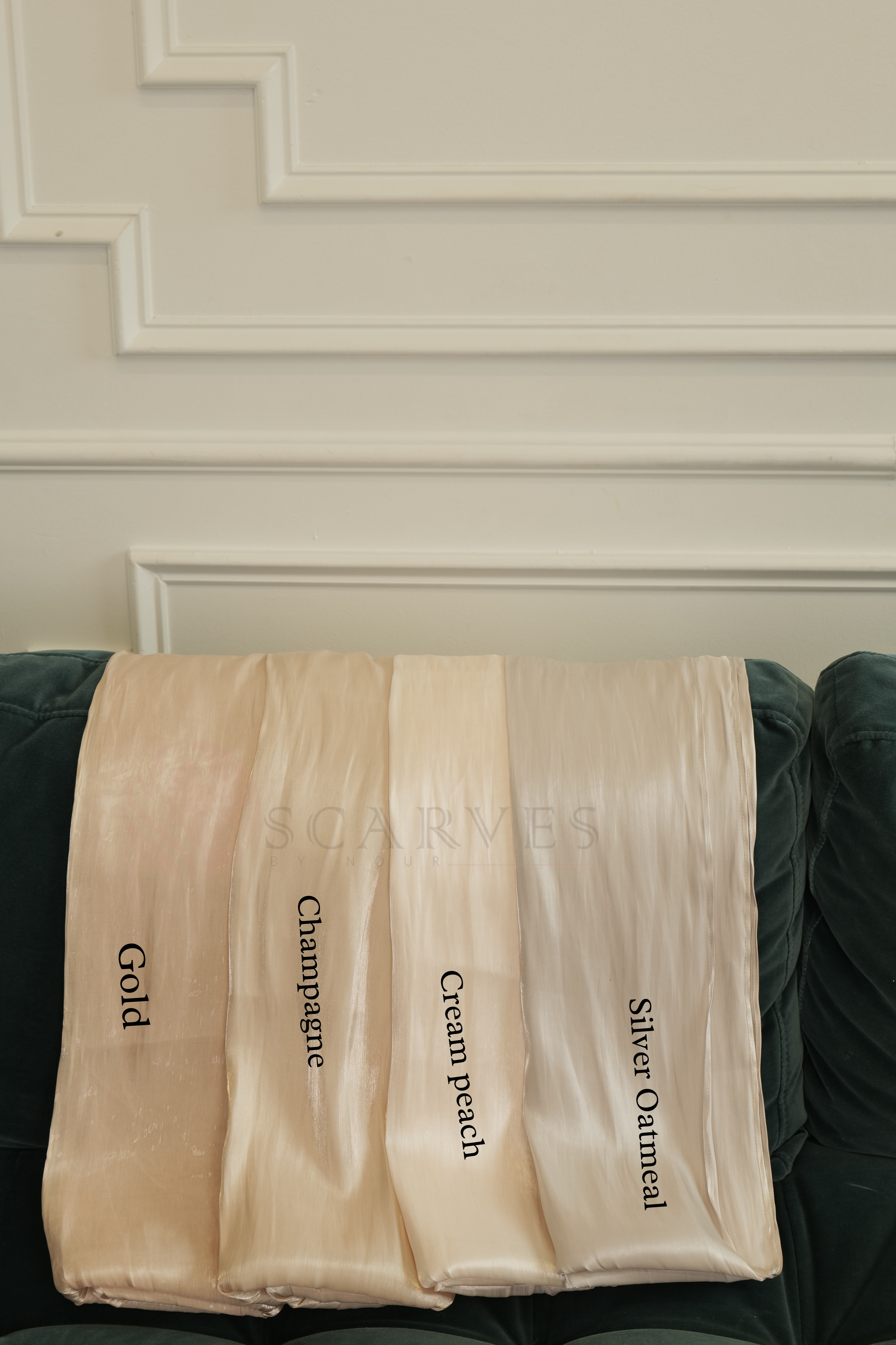 Organza Silk Hijab - Champagne