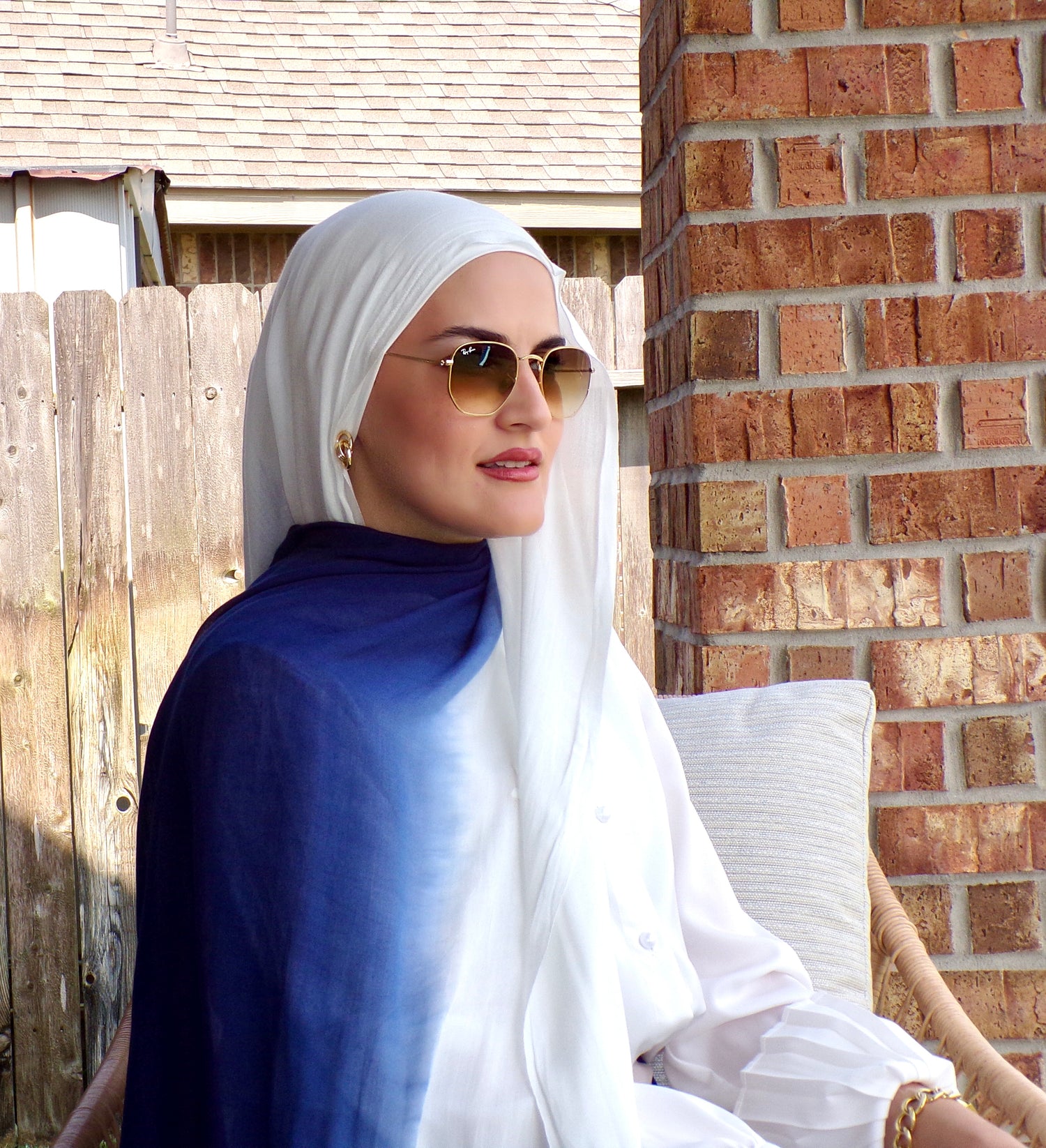 Rayon Ombre( Matching set) - Royal Blue