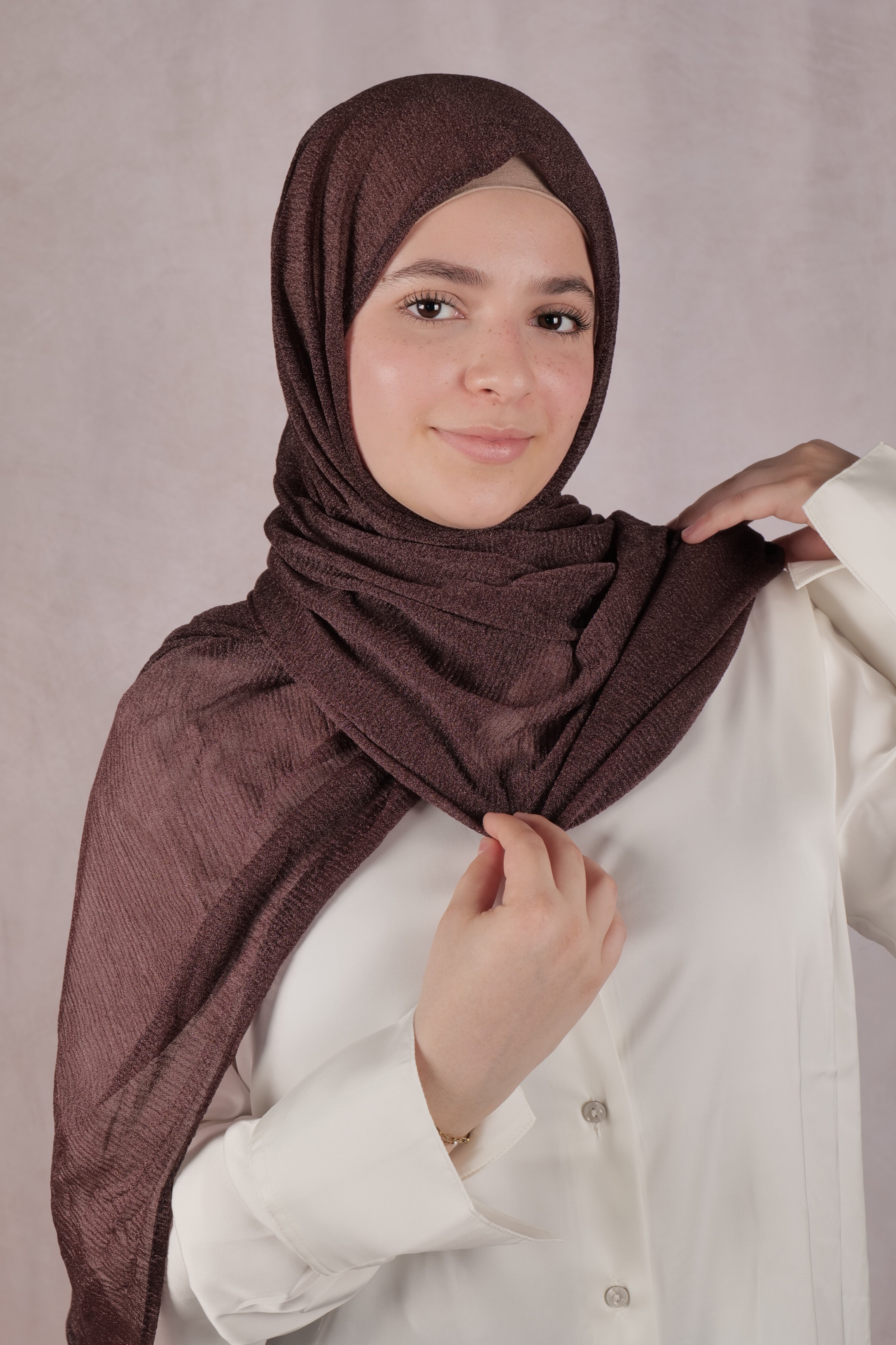 Cashmere KW Hijab - Cocoa Plum