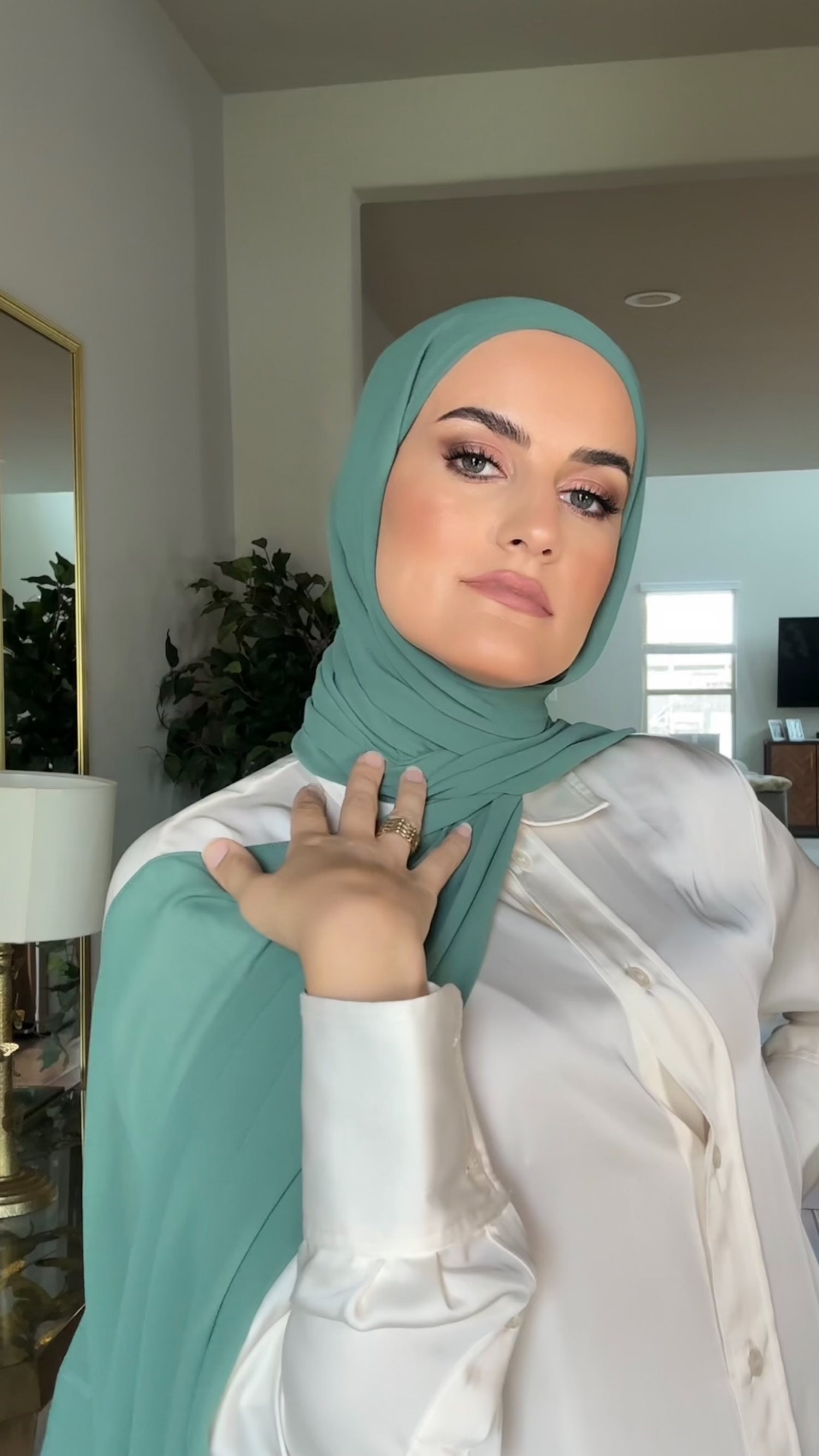 Regular Instant hijab - Sage Teal