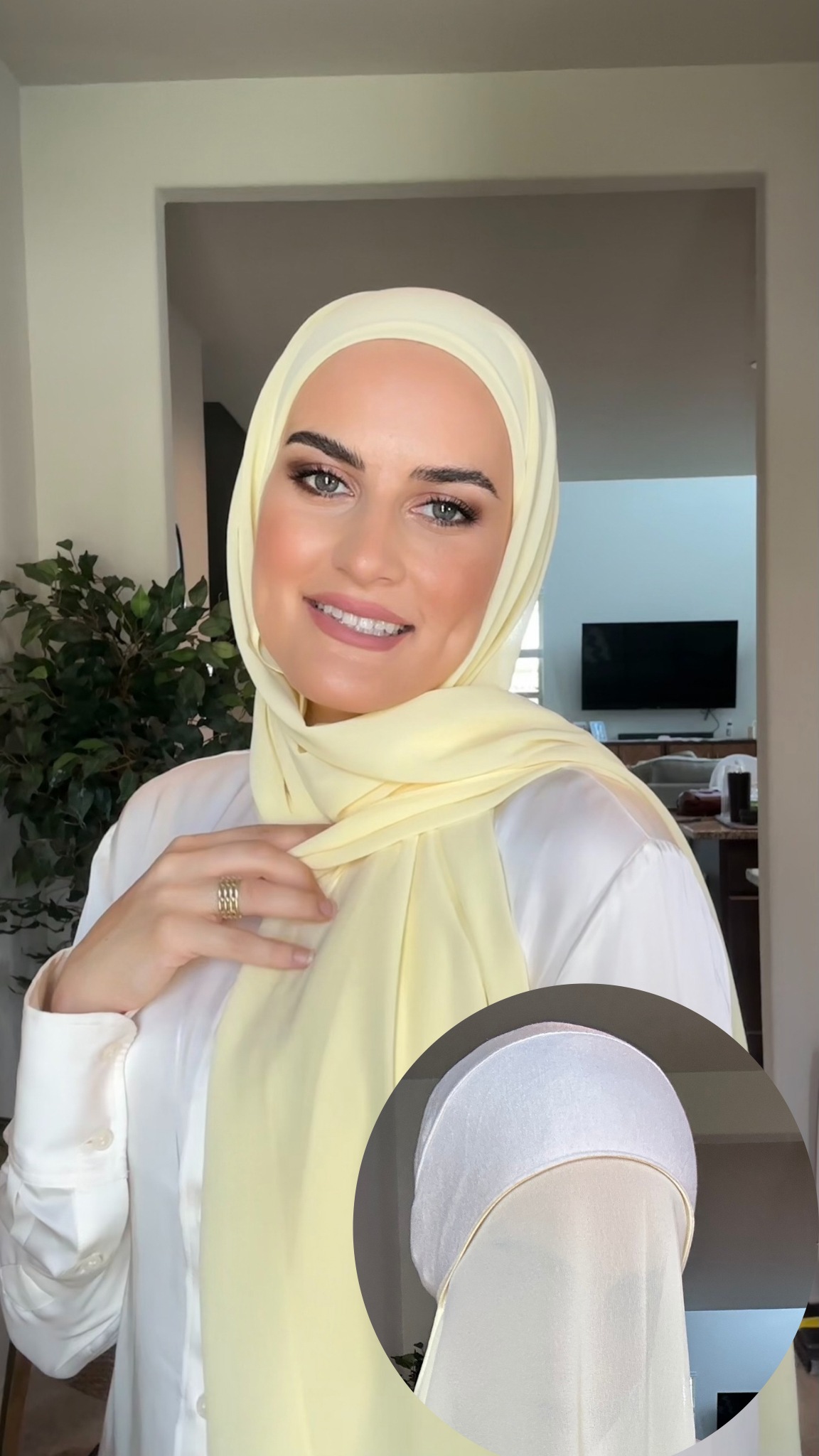 Regular Instant hijab - Lemon Yellow
