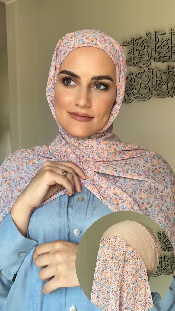 Regular Instant Hijab - Flowers
