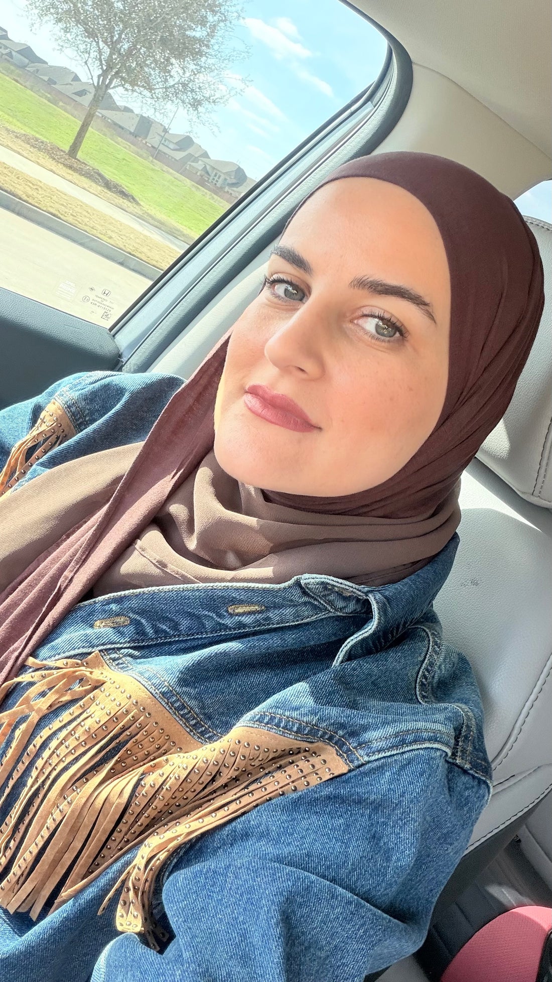 Half &amp; Half Hijab - Espresso Brown