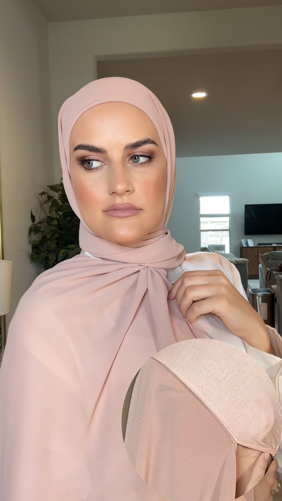 Regular Instant hijab - Pinkish Nude