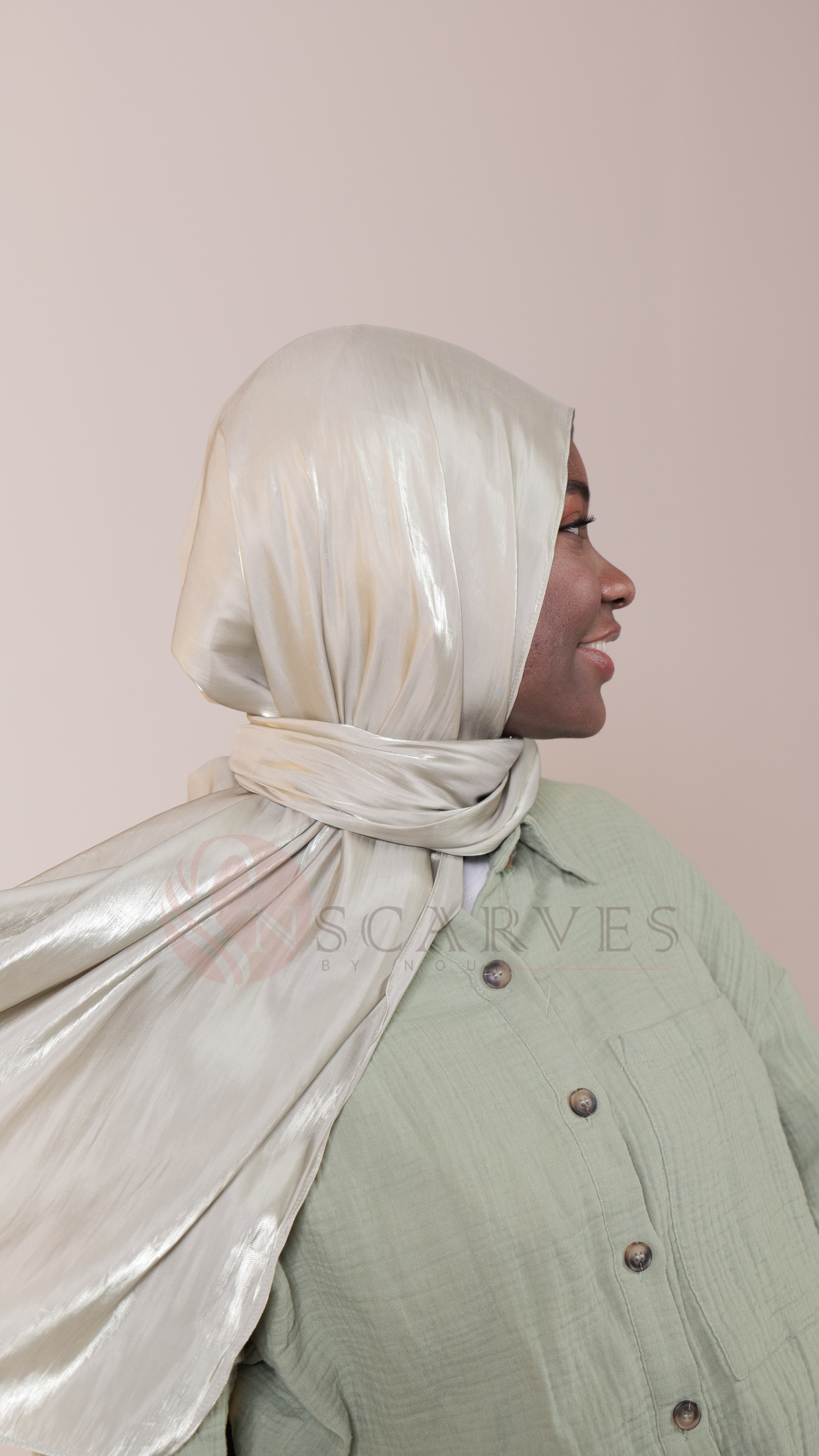 Organza Silk Hijab - Sage