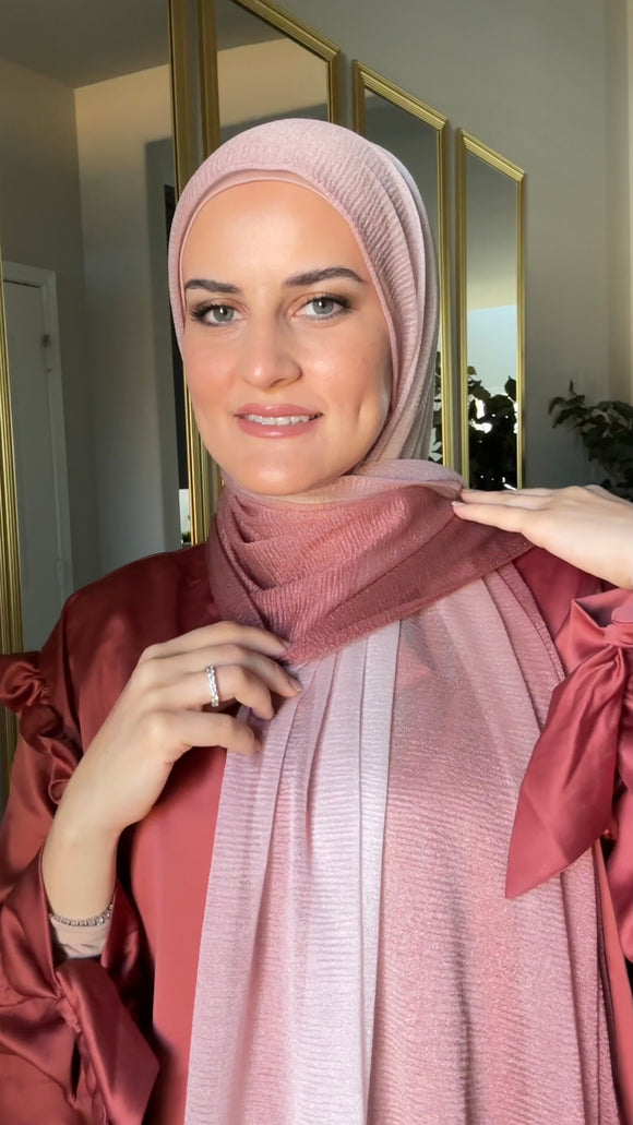 Cashmere KW Ombre Hijab - Twilight Blush
