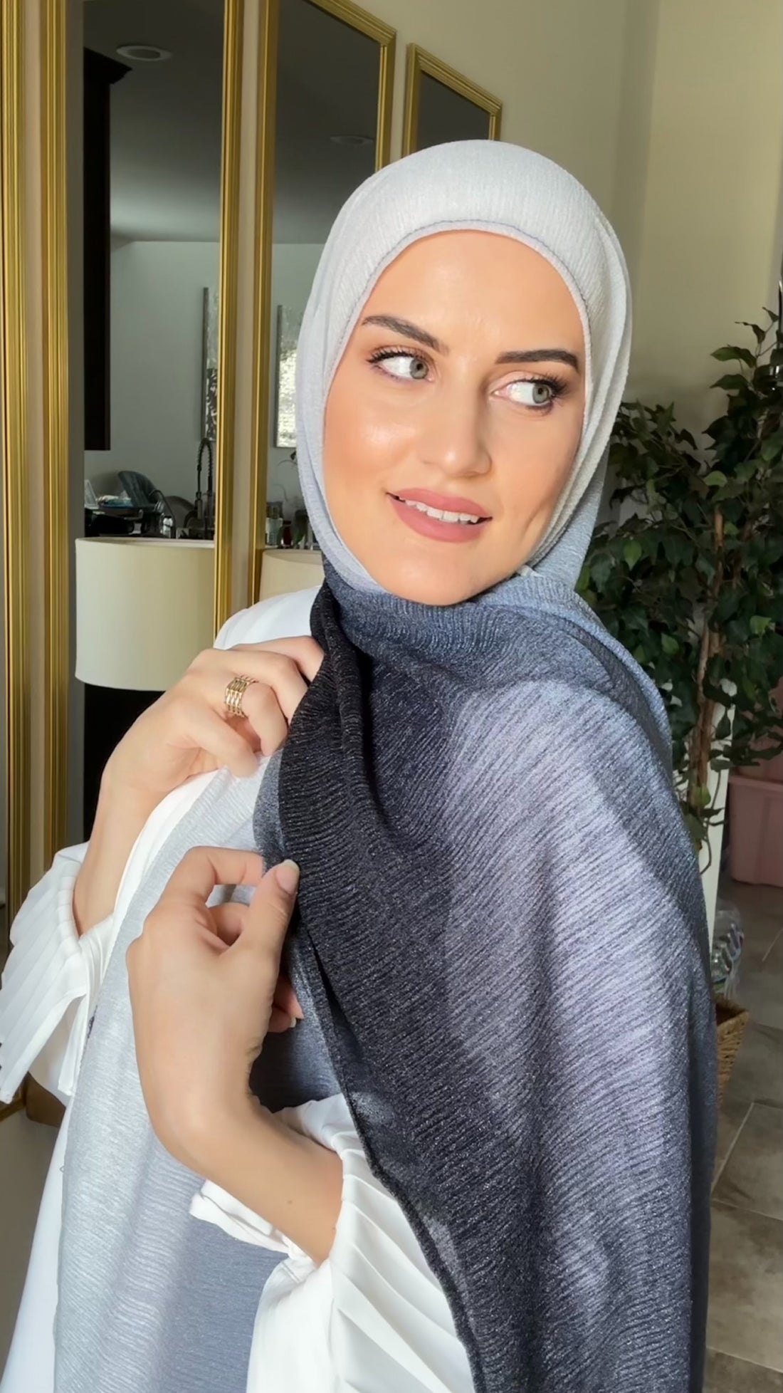 Cashmere KW Ombre Hijab - Desert Night