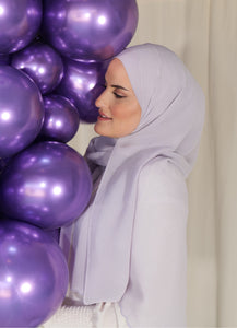 The Fancy Edge Hijab (Matching Set)- Lilac