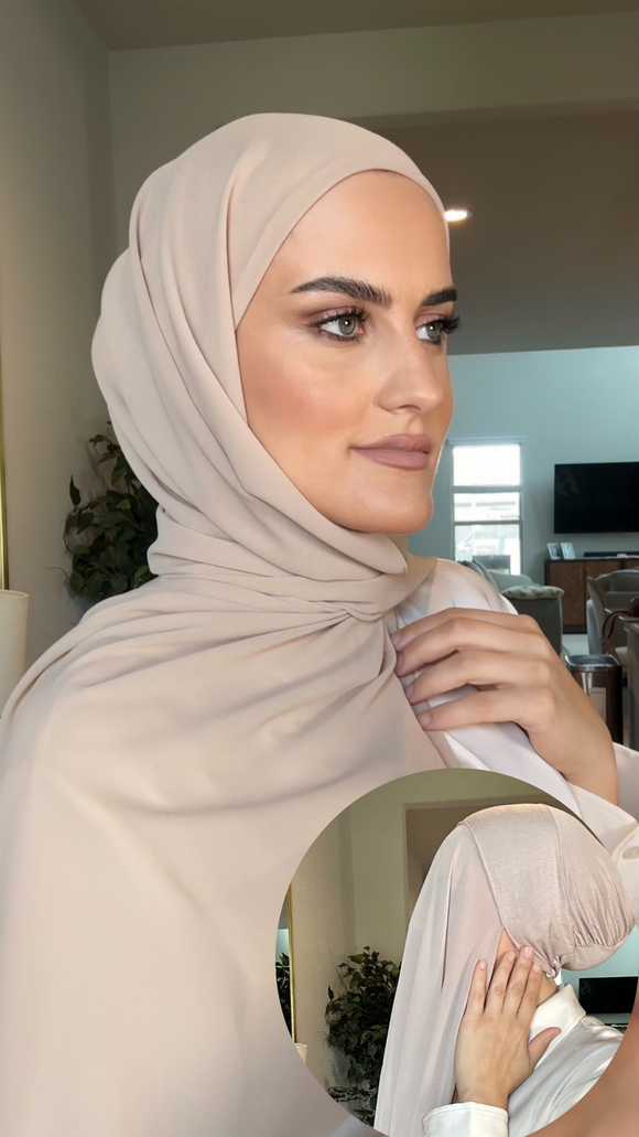 Regular Instant hijab - Beige