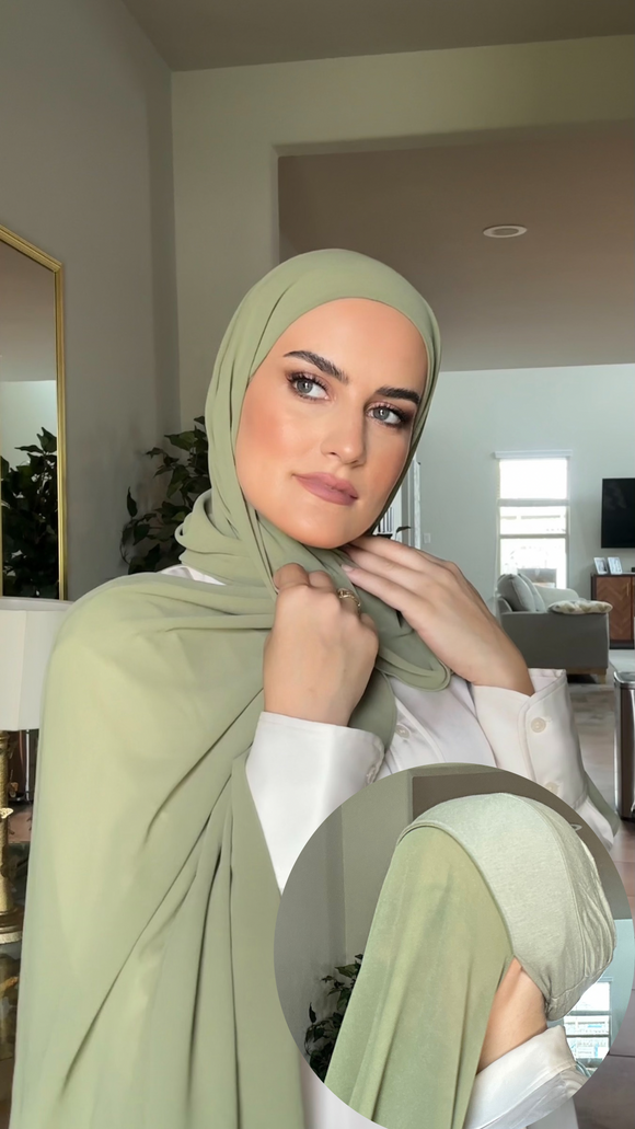 Regular Instant hijab - Olive Mist