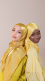 Organza Silk Hijab- Sunflower