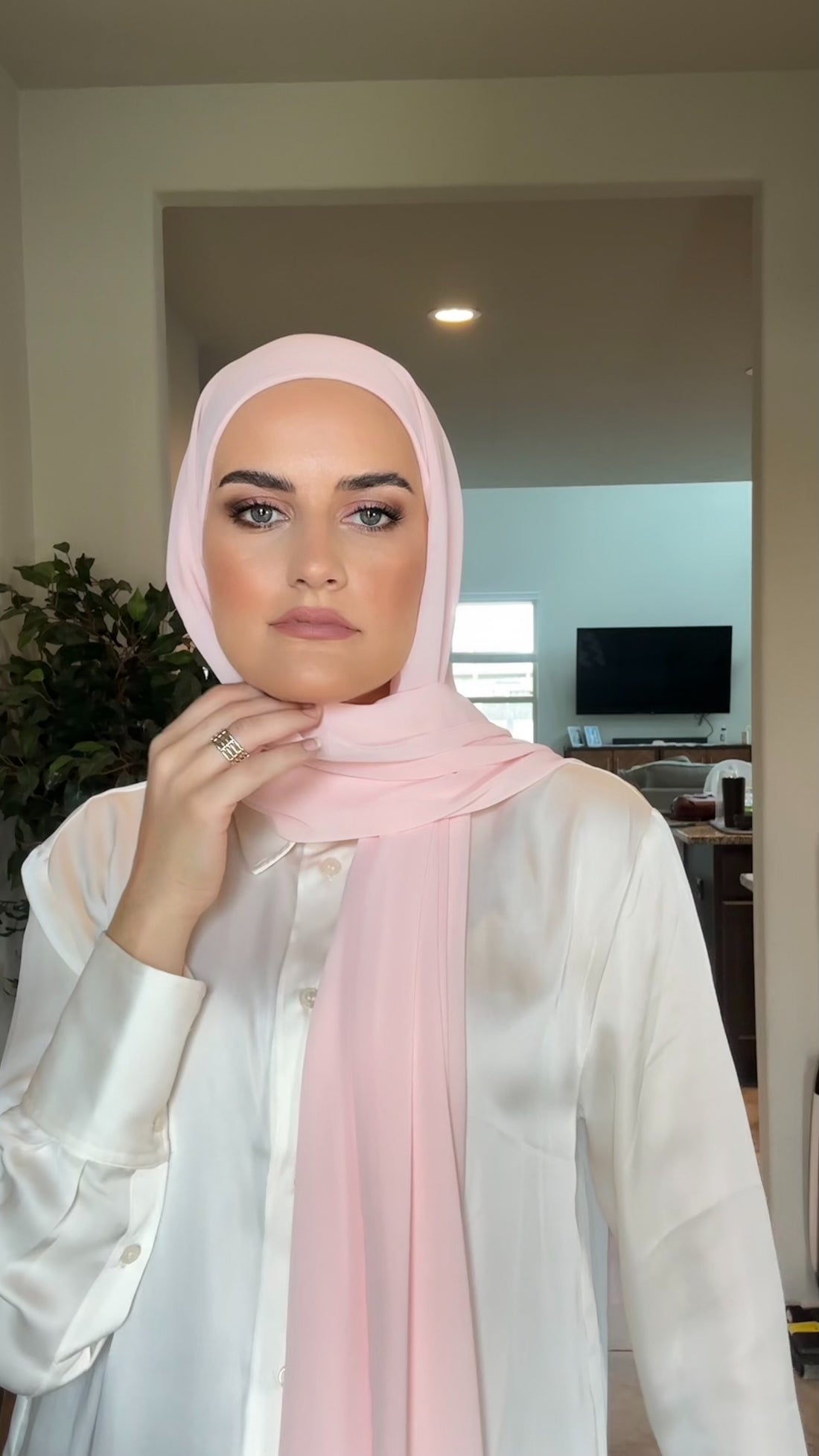 Regular Instant hijab - Powder Pink