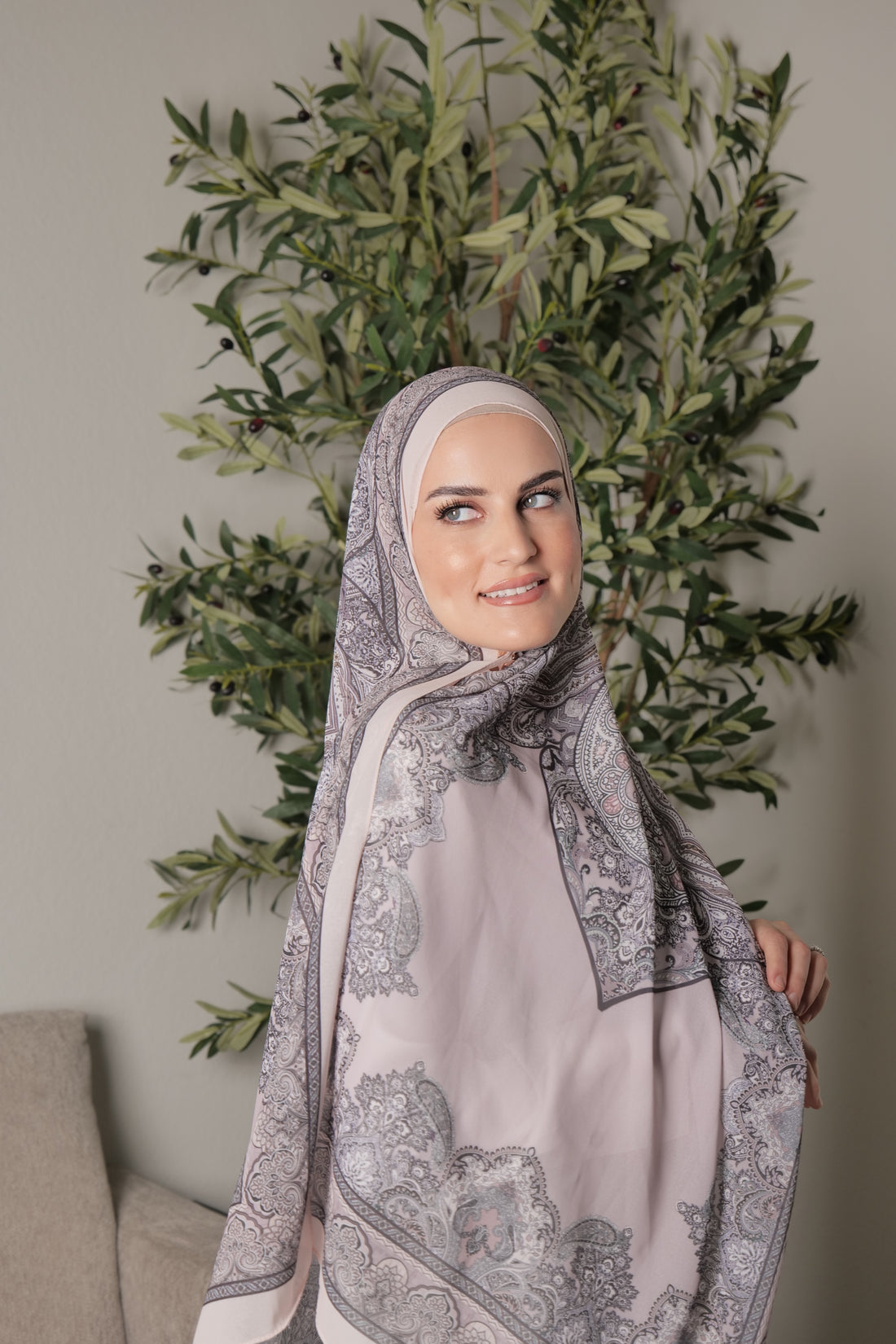 Printed Chiffon Georgette - Pinkish Arabisc