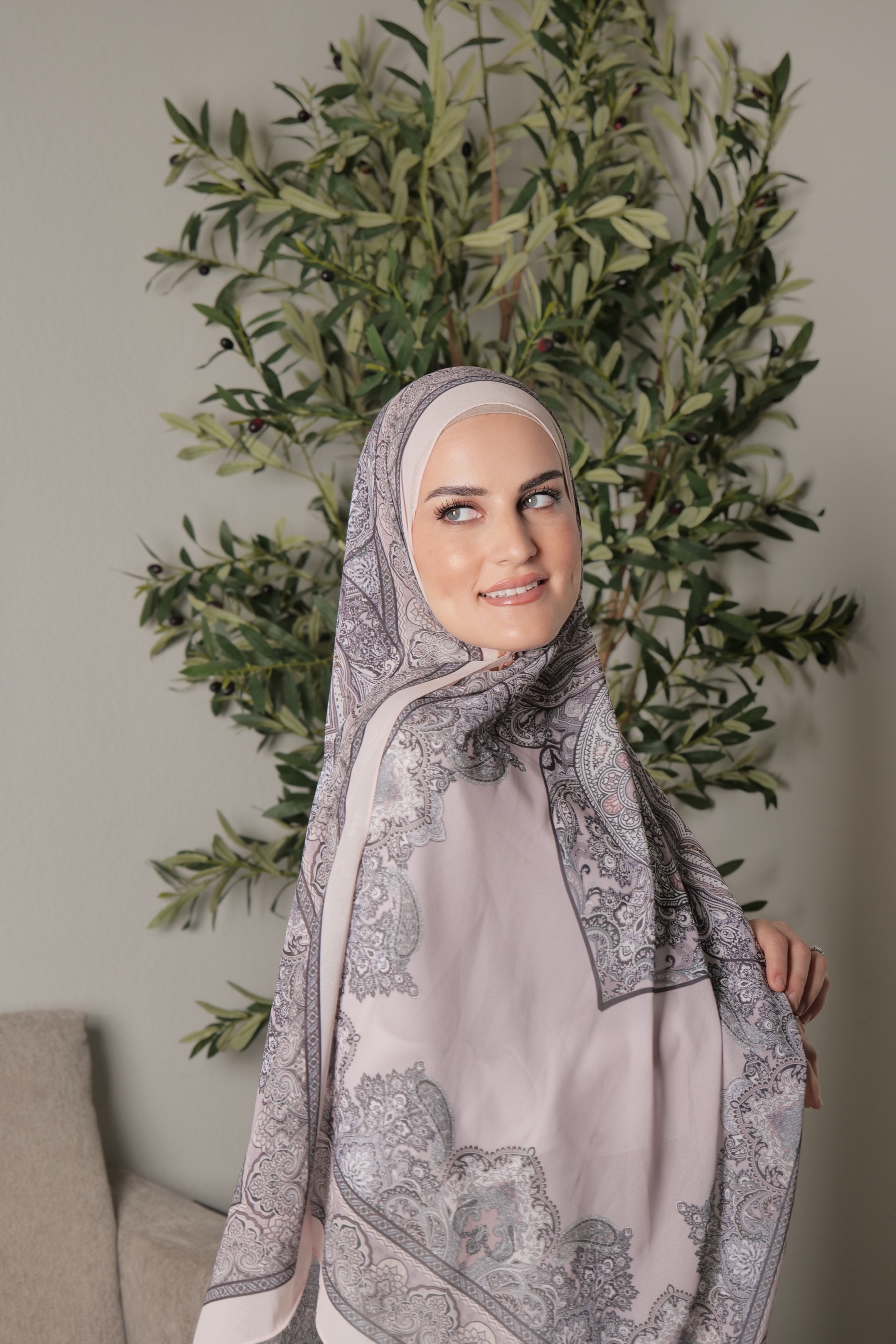 Printed Chiffon Georgette - Pinkish Arabisc