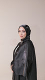 Organza Silk Hijab - Black