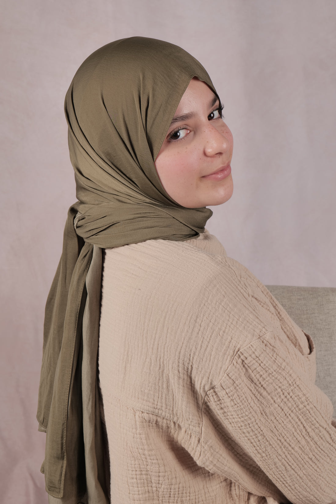 Satin Jazz Matching Set - Muted Green