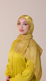 Organza Silk Hijab- Lime