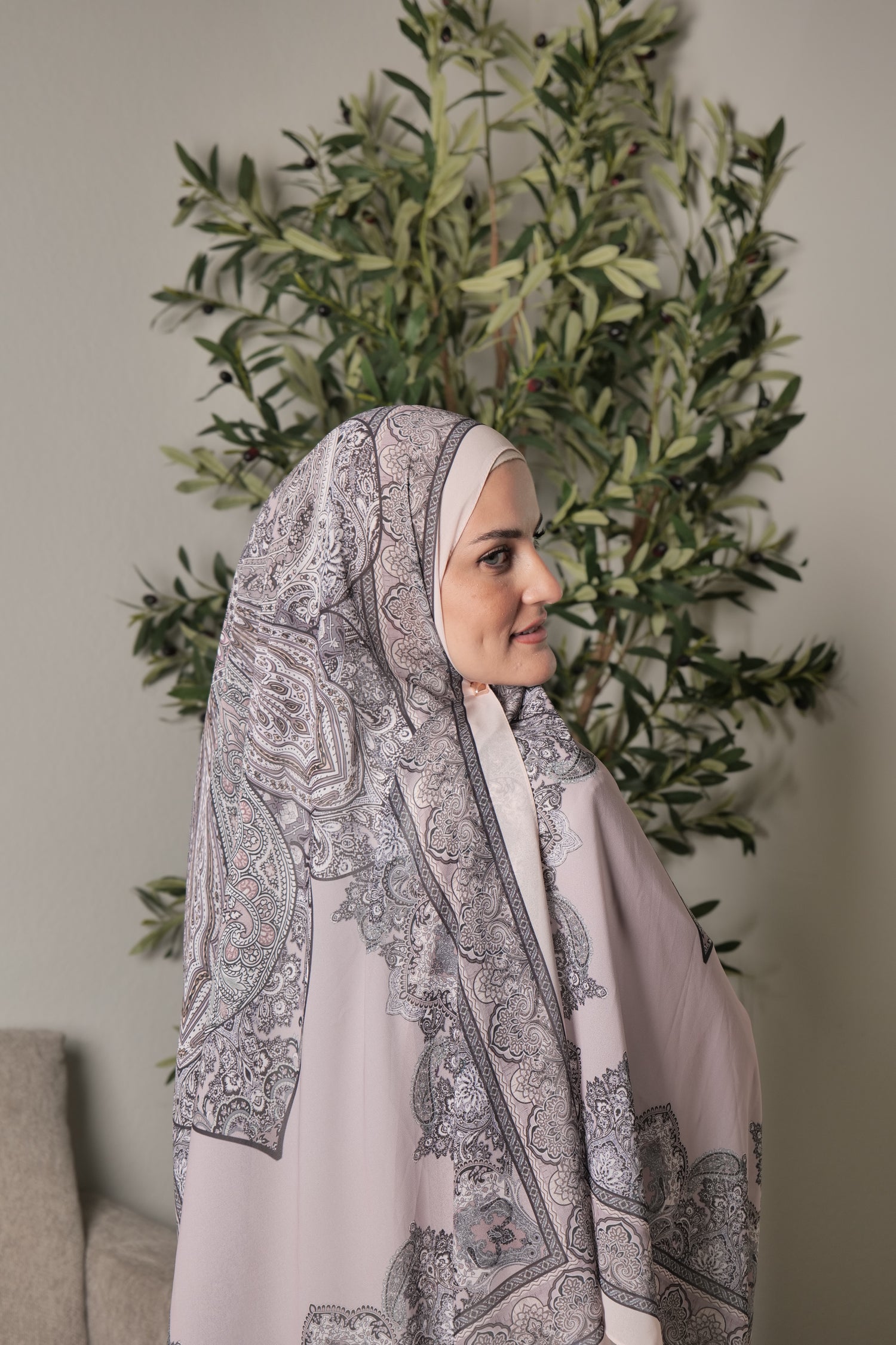 Printed Chiffon Georgette - Pinkish Arabisc