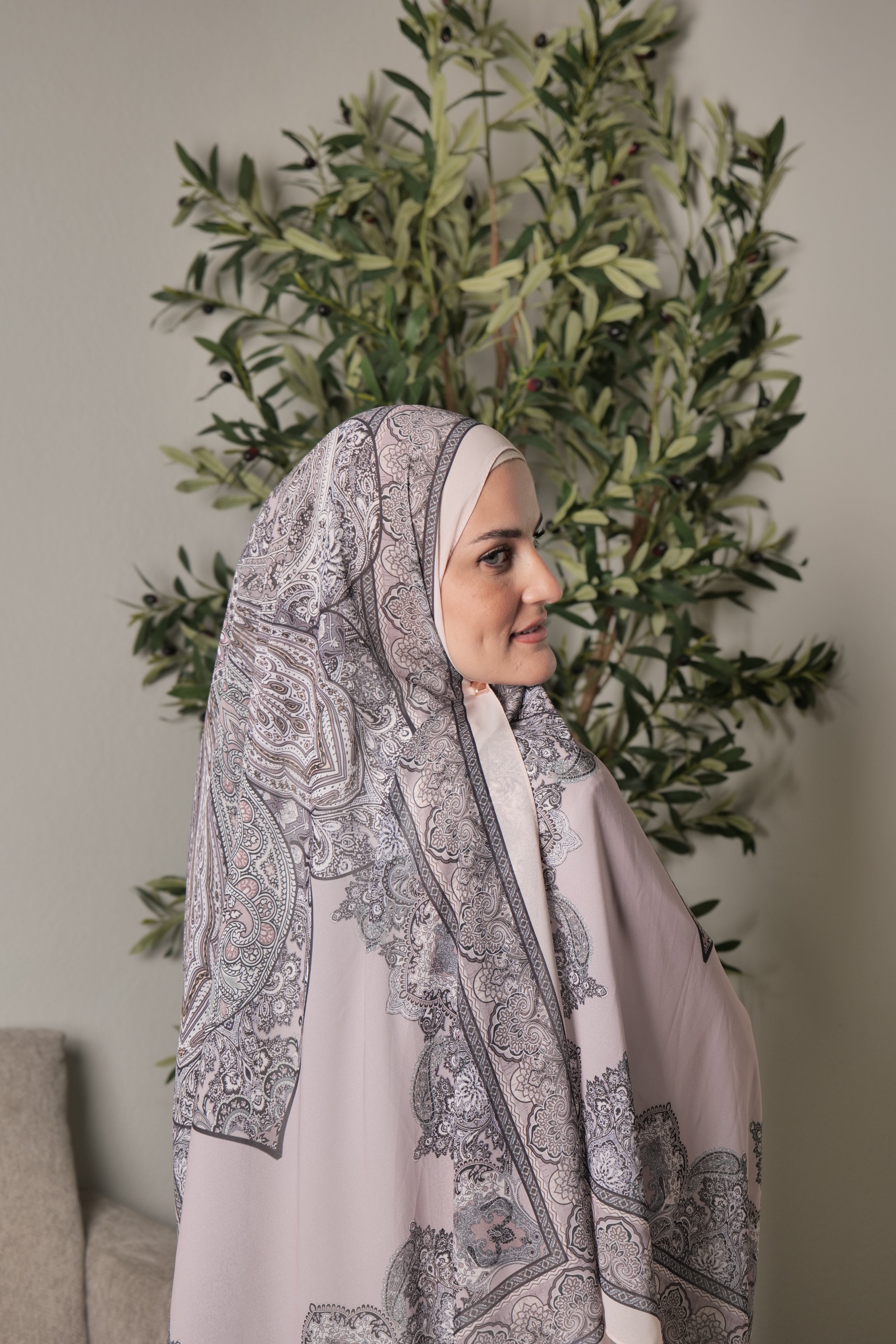 Printed Chiffon Georgette - Pinkish Arabisc