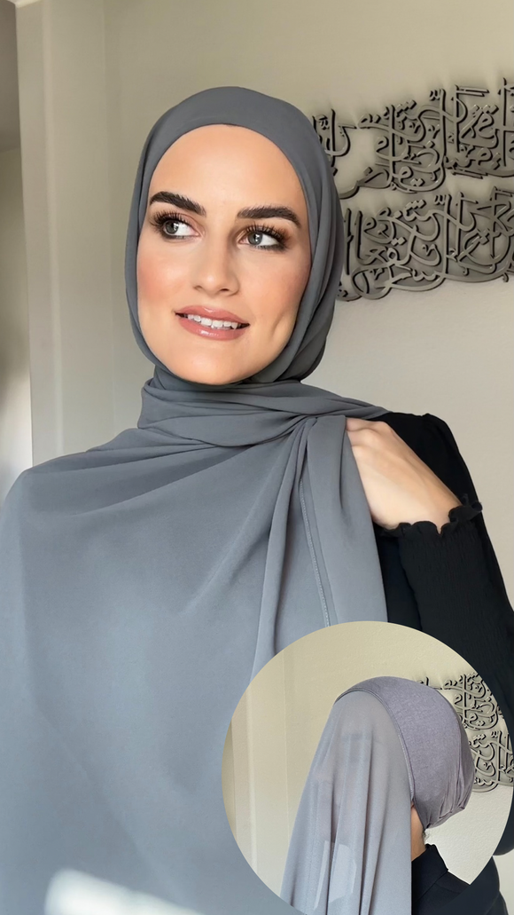 Regular Instant Hijab - Charcoal