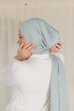 The Fancy Edge Hijab (Matching Set)- Mint Blue