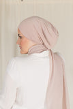 The Fancy Edge Hijab (Matching Set)- Nude