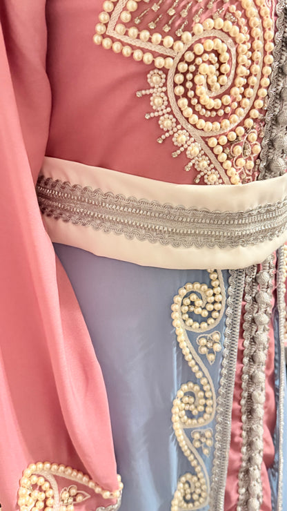 Blush Pearl Kaftan Gown