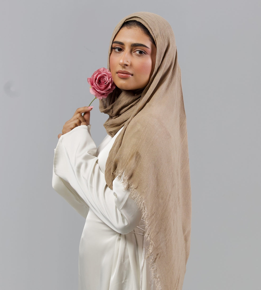 Soft Modal Hijab - Roasted Cashew