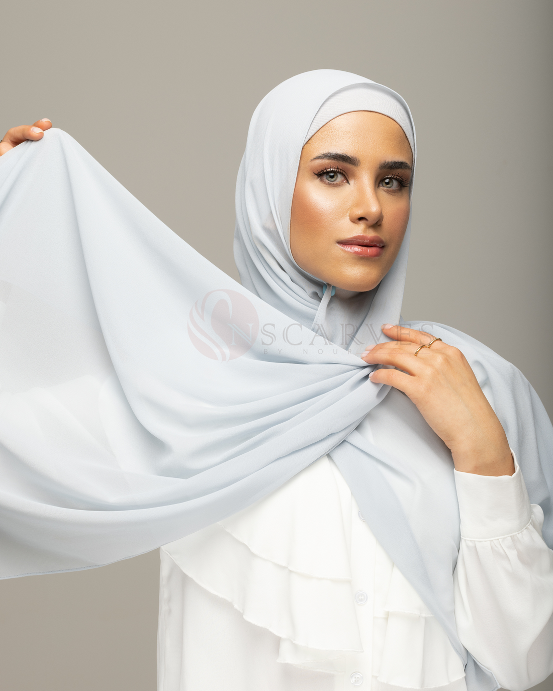 Sky Grey Essential Chiffon