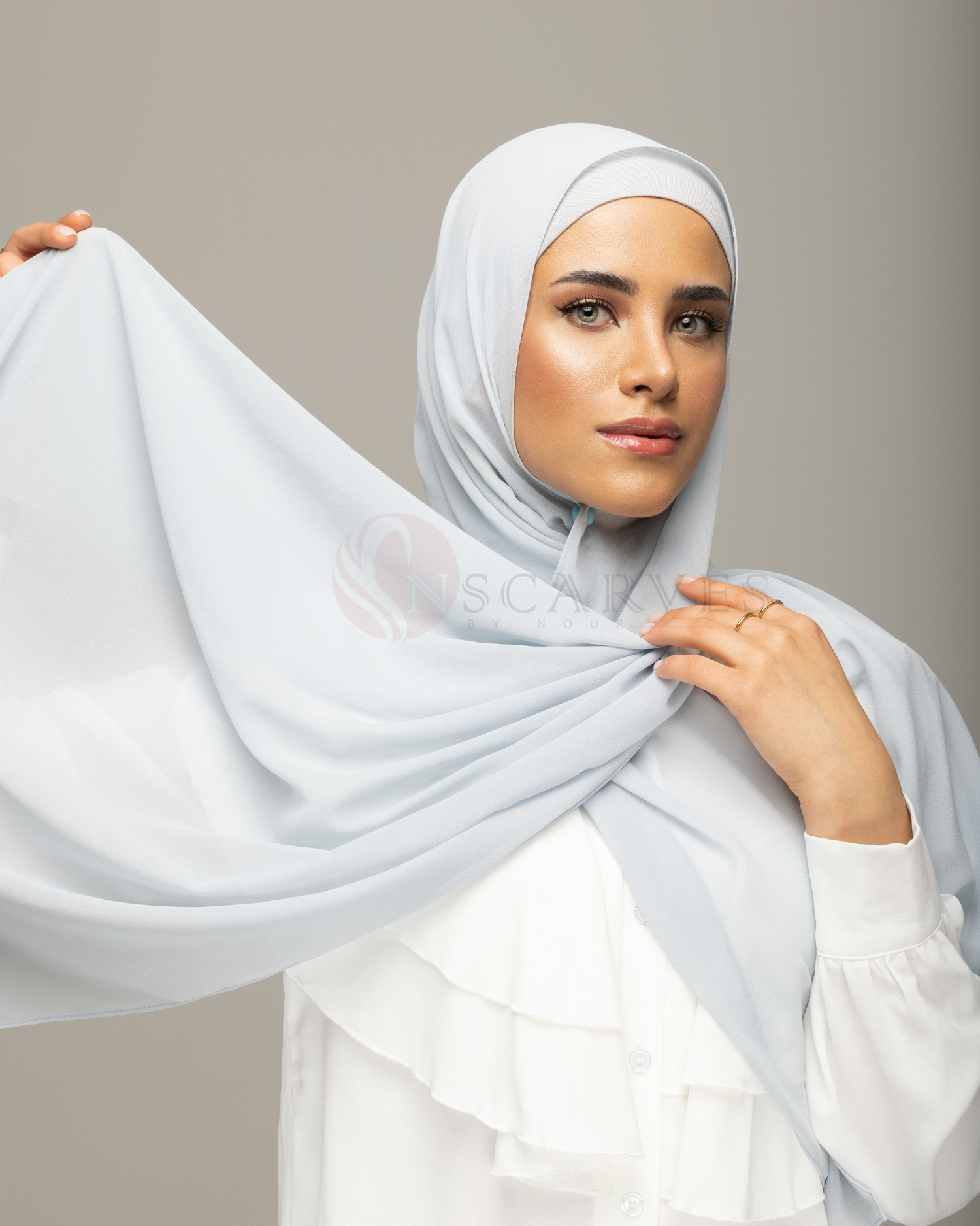 Sky Grey Essential Chiffon