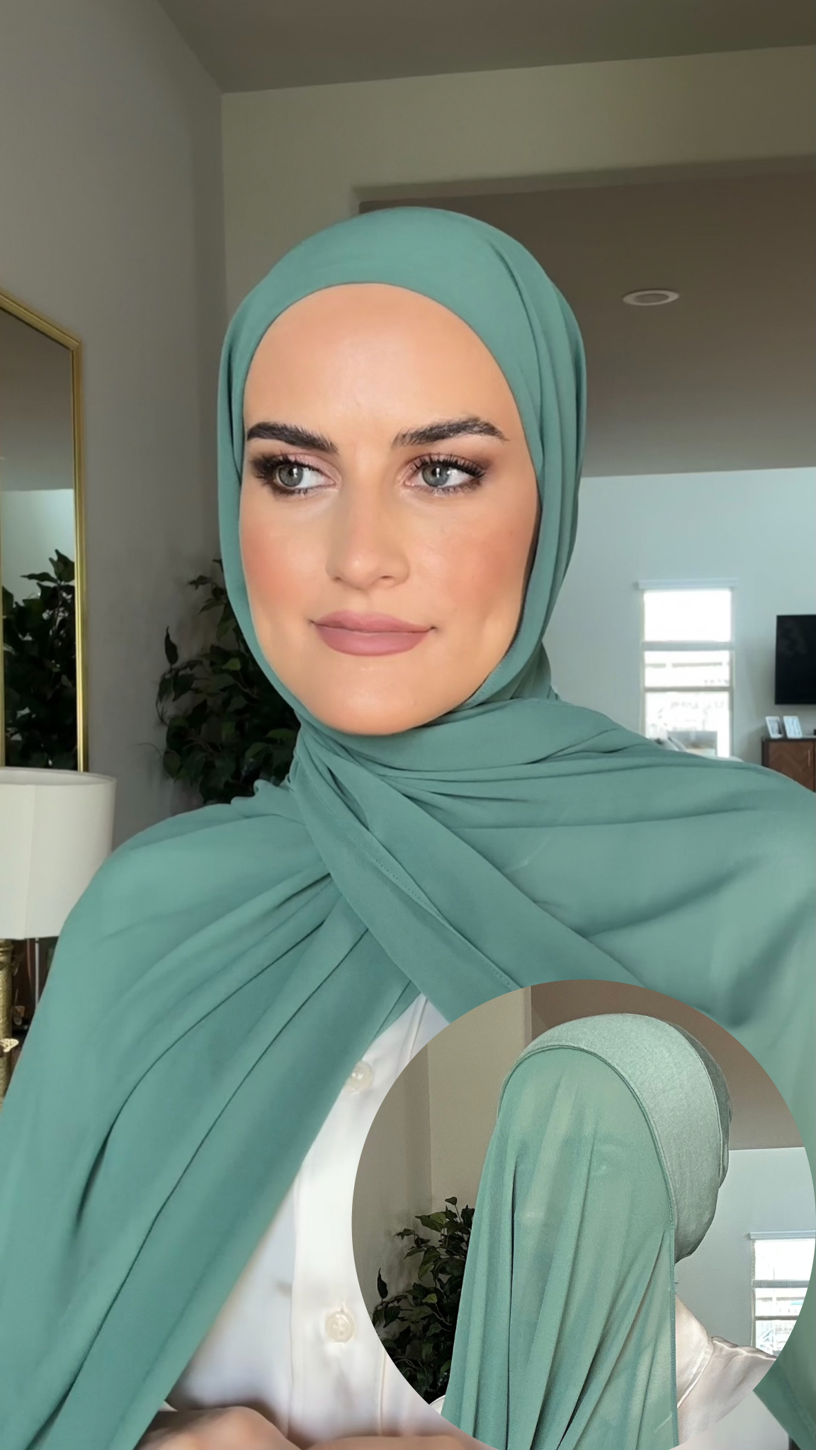 Regular Instant hijab - Sage Teal