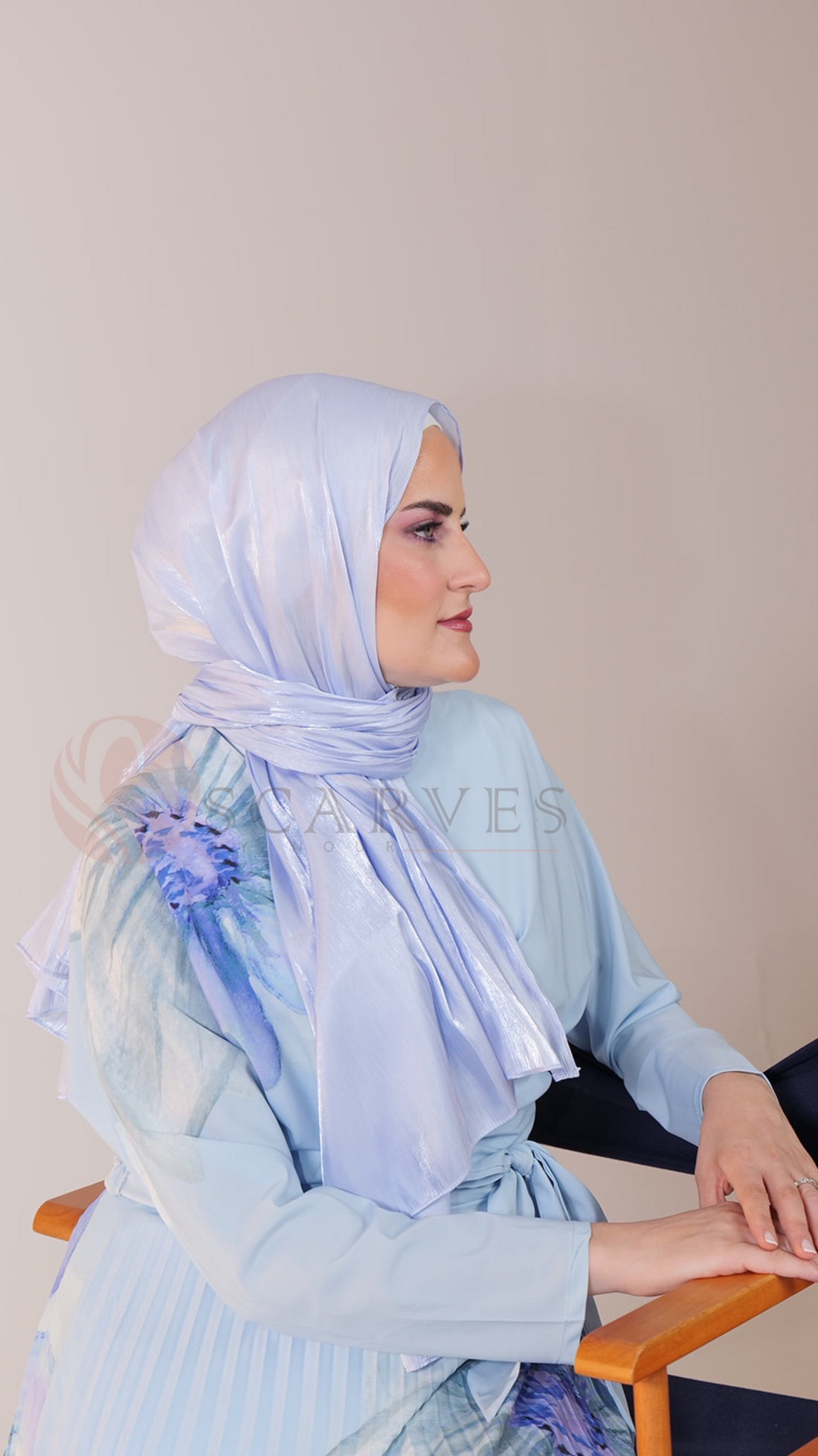 Organza Silk Hijab - Periwinkle