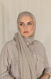 The Fancy Edge Hijab (Matching Set)- Truffle