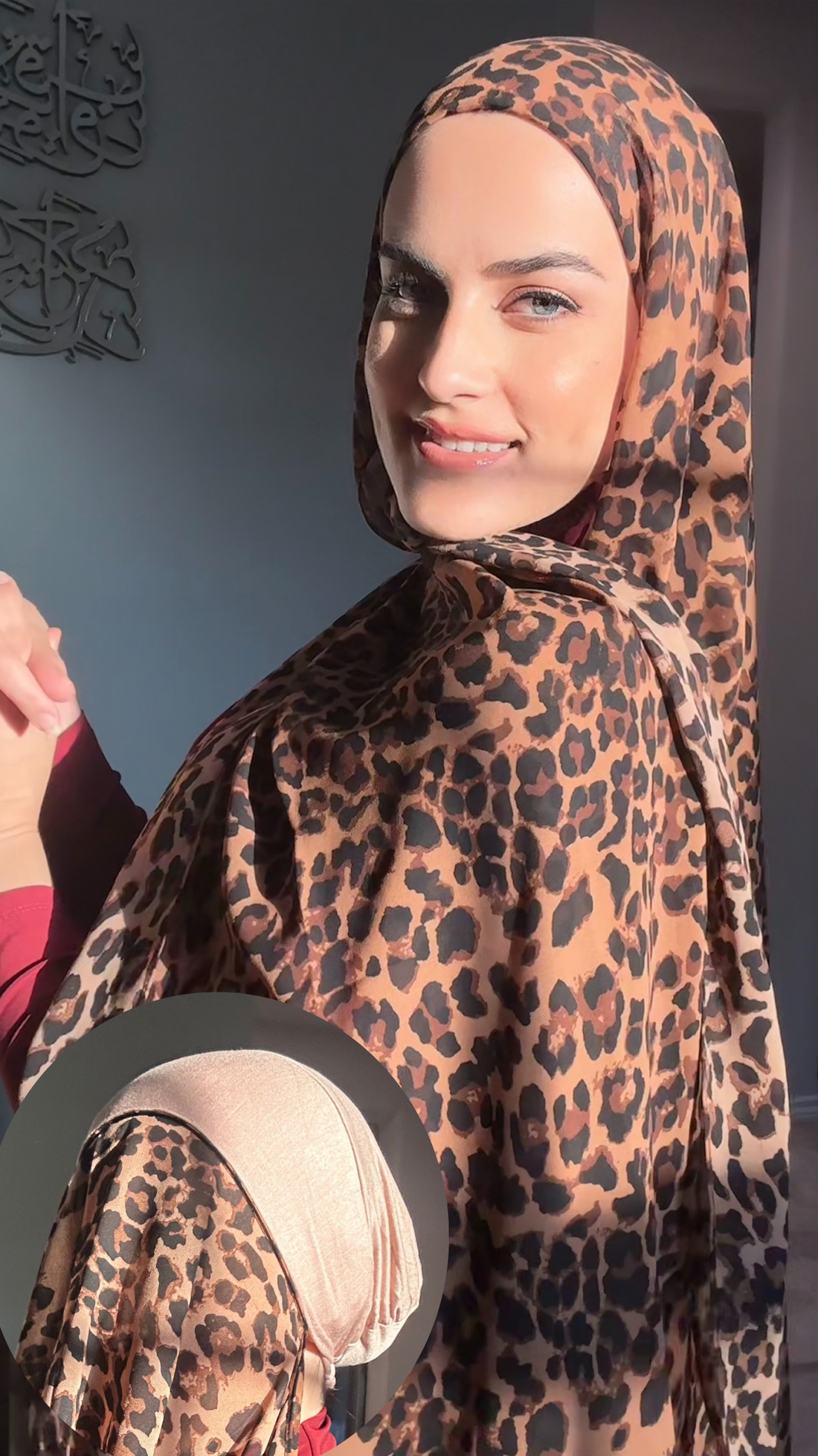 Regular Instant Hijab - Brown Leopard