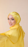 Organza Silk Hijab- Sunflower