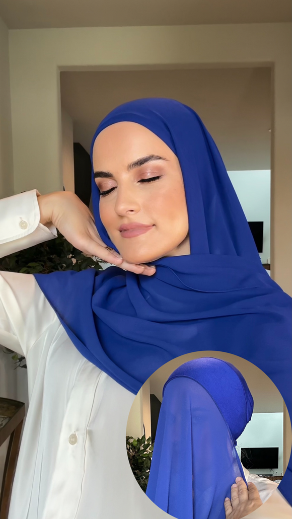 Regular Instant hijab - Royal Blue