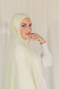 The Fancy Edge Hijab (Matching Set)- Polo Yellow