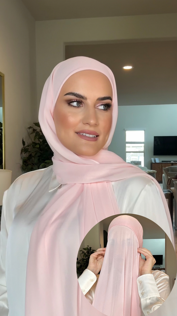 Regular Instant hijab - Powder Pink