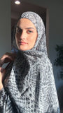 Regular Instant Hijab - Black Leopard