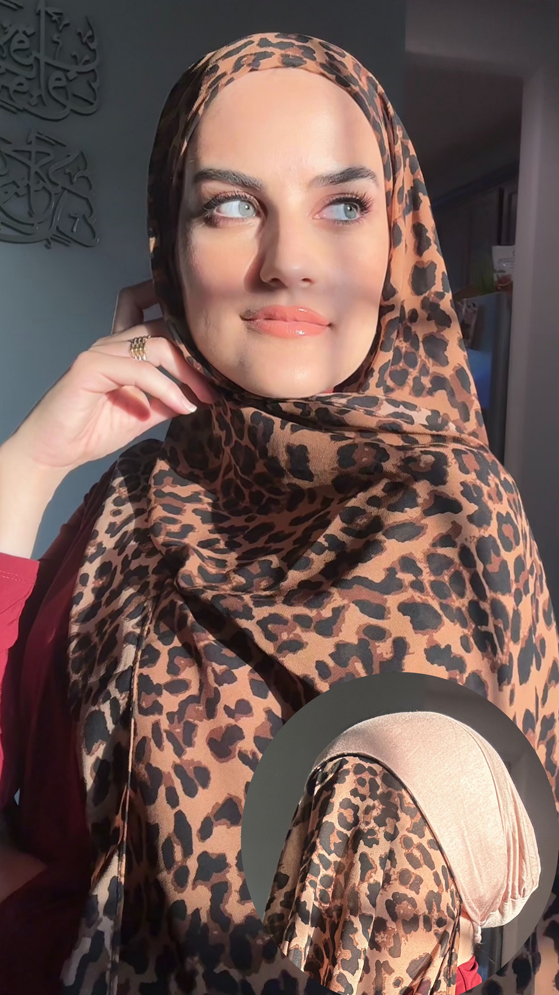Regular Instant Hijab - Brown Leopard