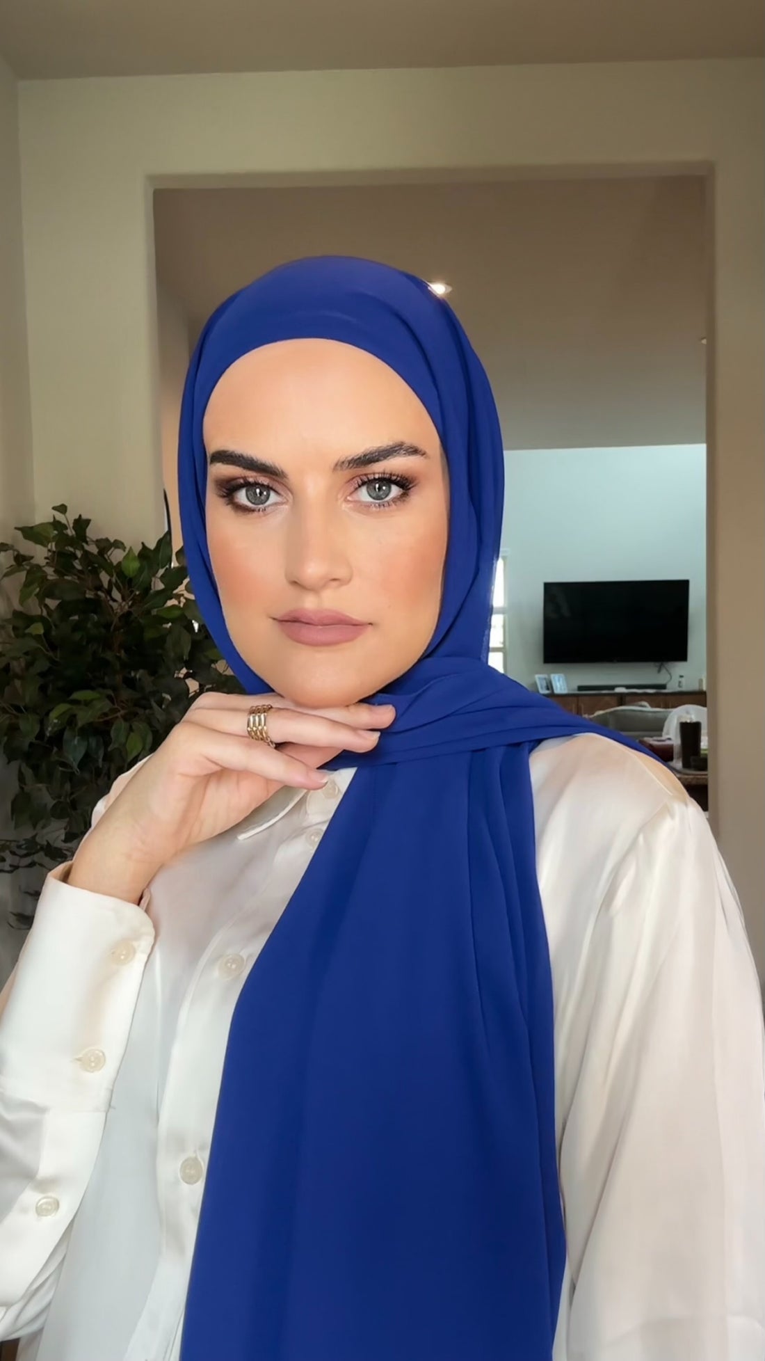 Regular Instant hijab - Royal Blue