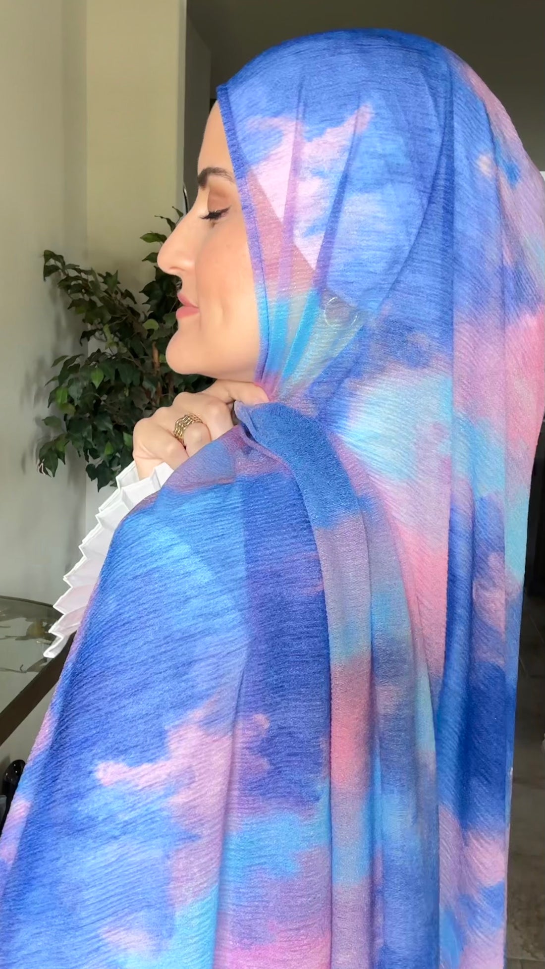 Cashmere KW Print Hijab - Galaxy C